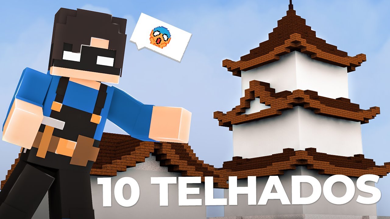 COMO FAZER TELHADOS NO MINECRAFT - Vários estilos (Medieval, Oriental, Moderno e +)