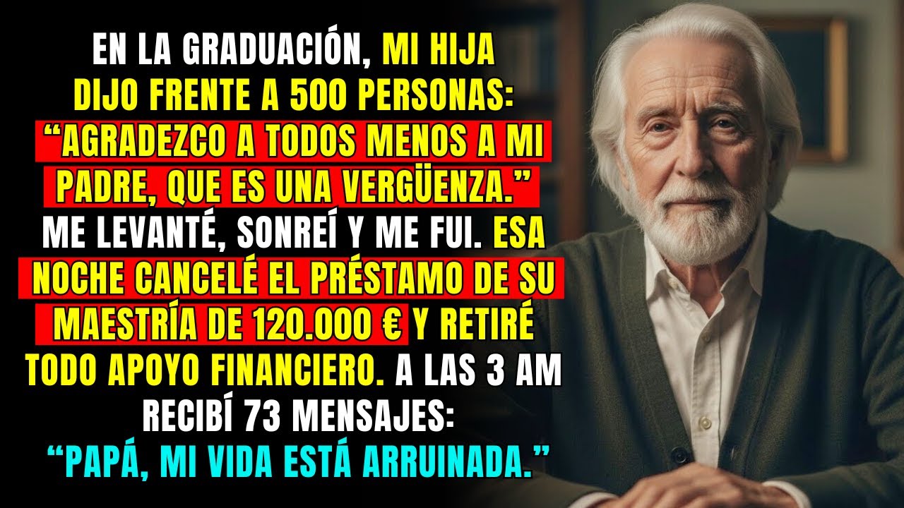 En la graduación, mi hija dijo: agradezco a todos menos a mi padre, que es una vergüenza… entonces..
