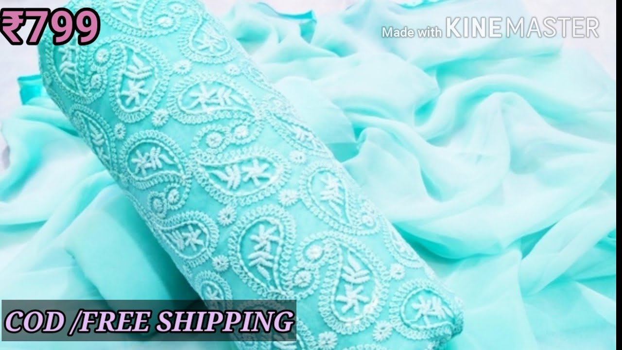 Pretty Embroidery Georgette salwar suit with price || Latest Dress Materials photos