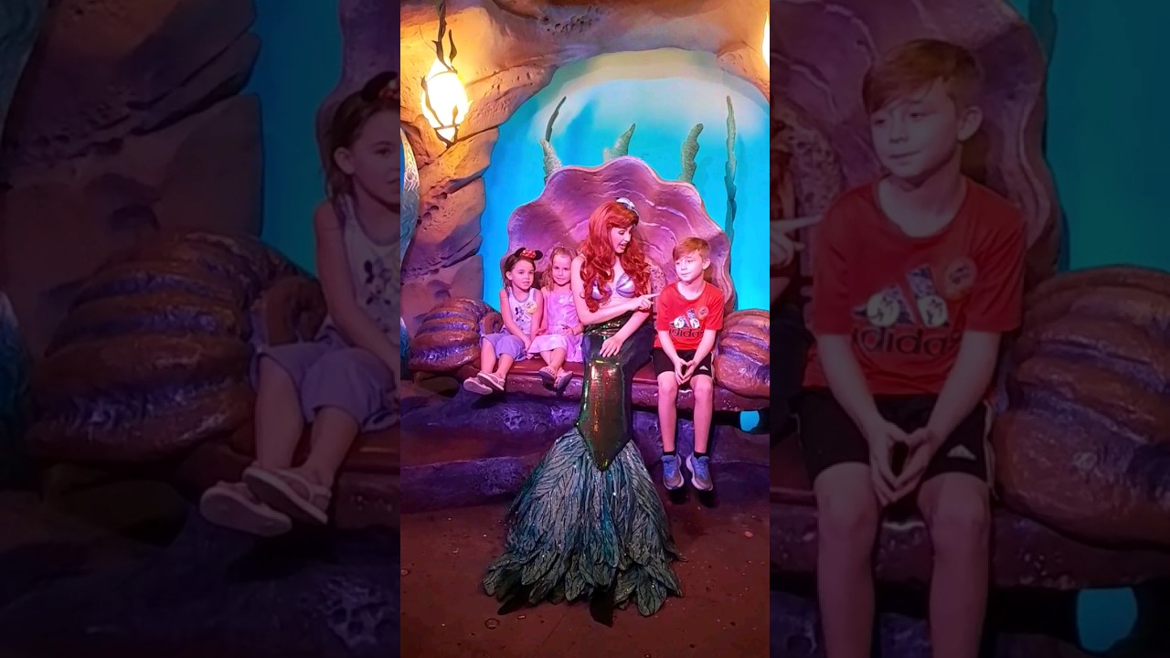 Meeting Ariel The Little Mermaid for the first time! 🧜&zwj;♀️
