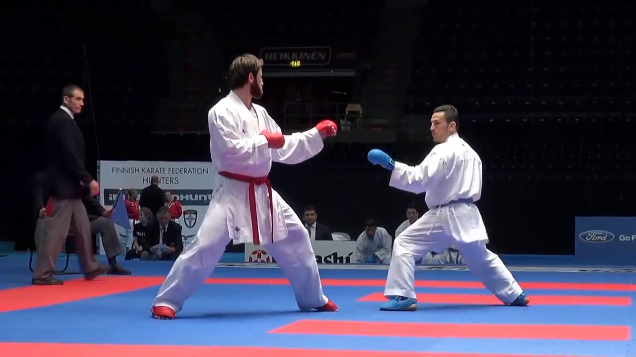 49th European Senior Karate Champ  Male team Kumite Azerbaijan   Turkey Agayev, Mamayev, Erkan,...