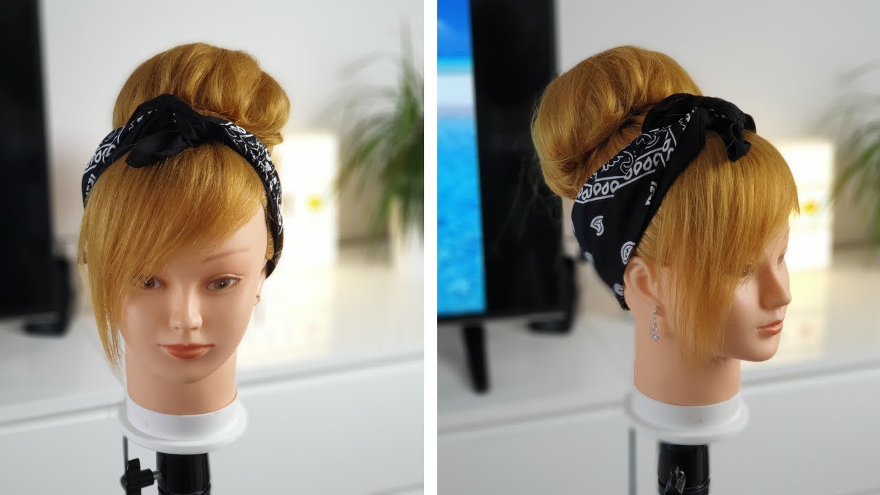 Pony machen ohne Haare zu schneiden | Duttfrisur schnell gemacht | 5 Minuten Frisur