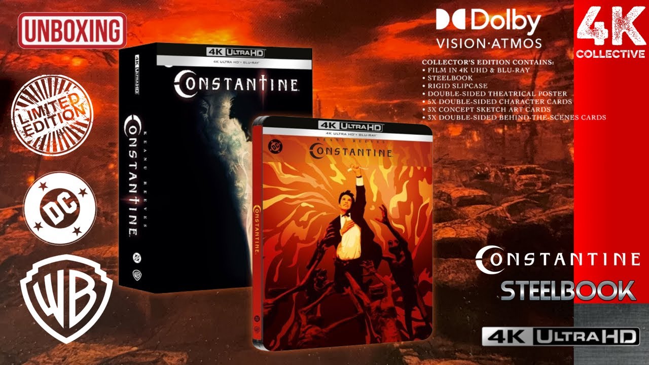 Constantine 20th Anniversary 4K UltraHD Blu-ray Collectors Edition Steelbook unboxing