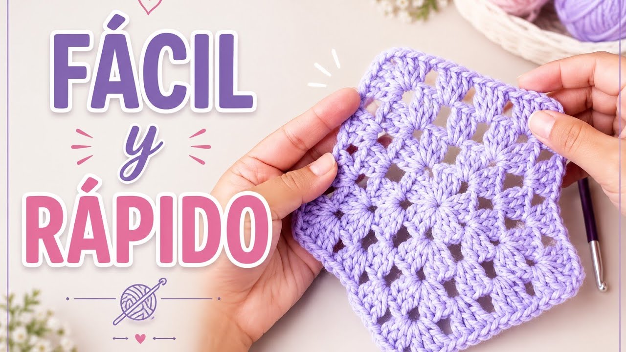 Cómo Tejer granny pentagonal a crochet/ Tejiendoconleonardo