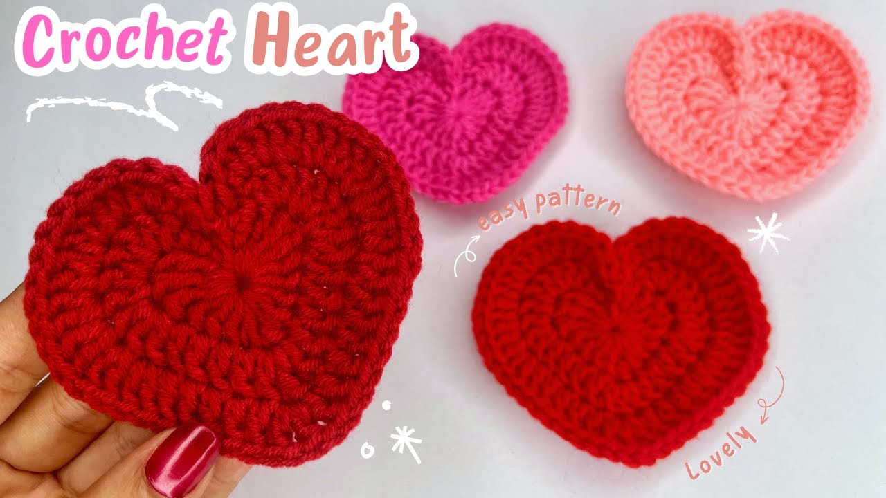 How to make a Easy Crochet Heart | Beginner Pattern Slow Tutorial | Valentine's & Mothers Day Decors