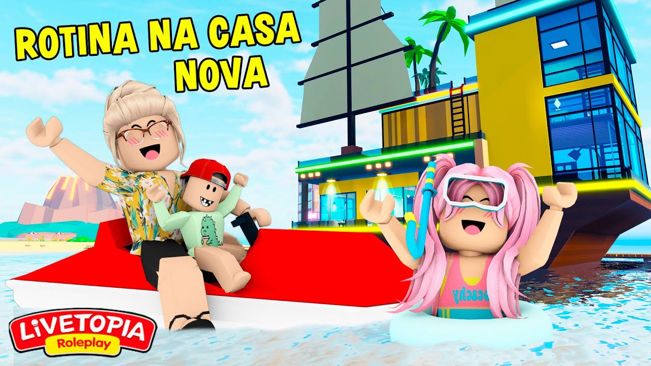 ROTINA COM A VOVÓ NA CASA NOVA DE LIVETOPIA! Historinha Roblox!