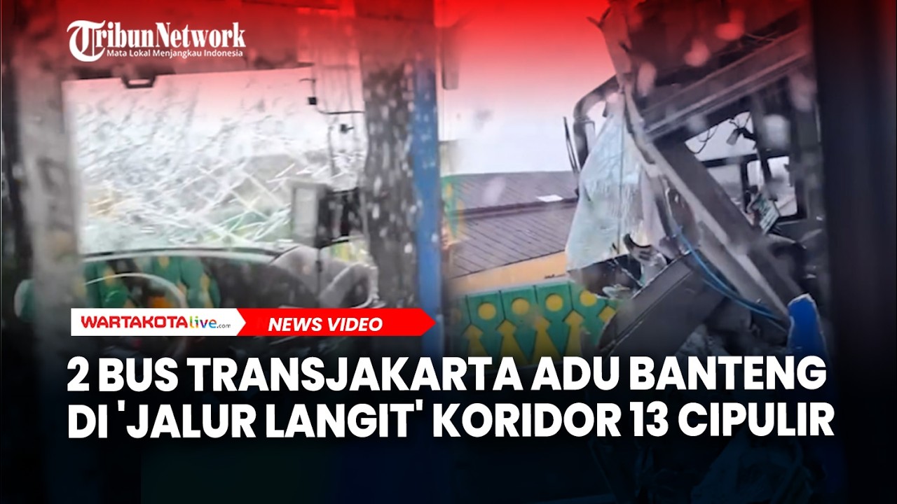 2 Bus Transjakarta Adu Banteng di 'Jalur Langit' Koridor 13 Cipulir, Sejumlah Penumpang Luka Ringan