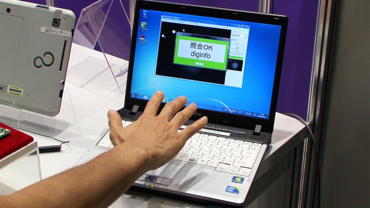 Fujitsu's 5mm thick palm vein sensor small enough to fit on a tablet #DigInfo