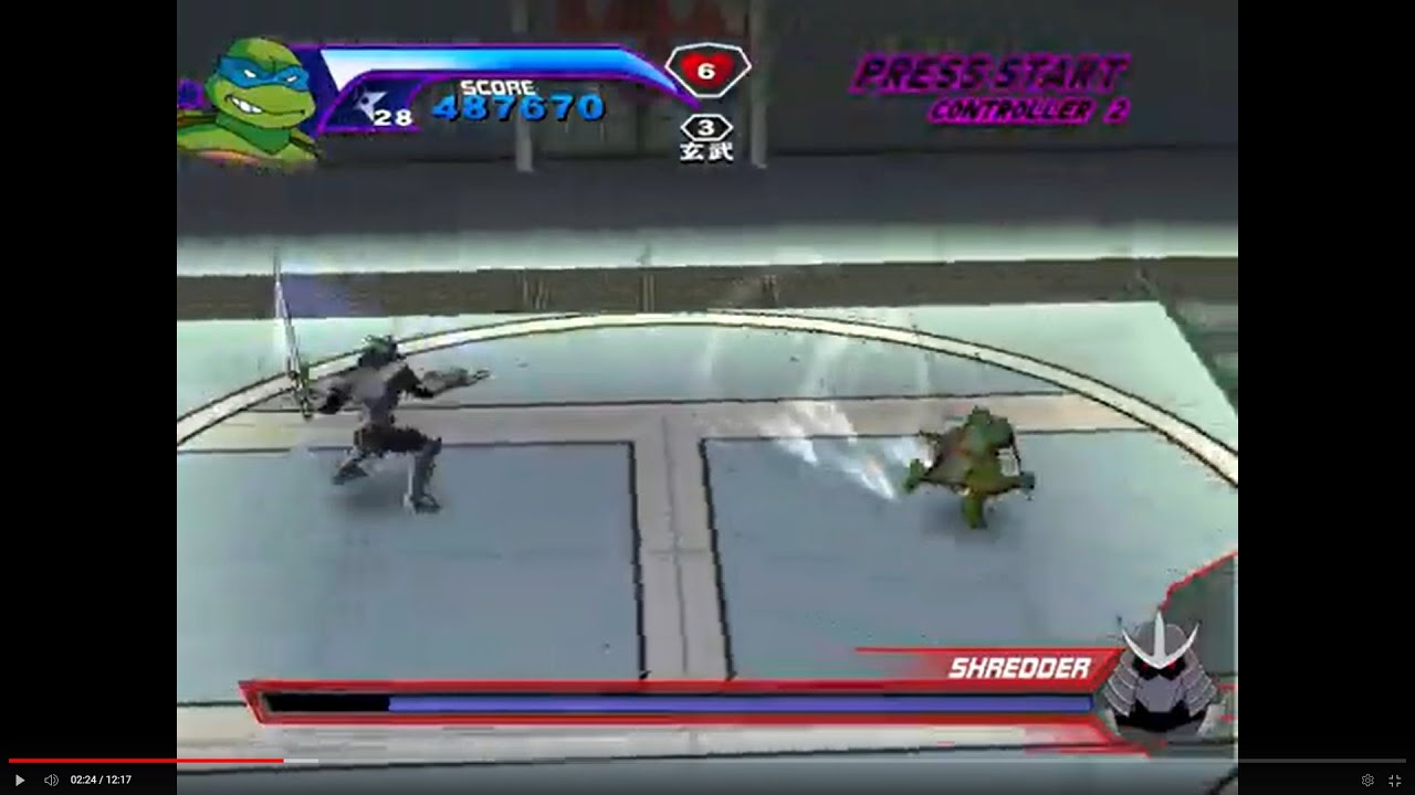 Teenage Mutant Ninja Turtles 2003 - Shredder & Oroku Saki bosses(with Leonardo)
