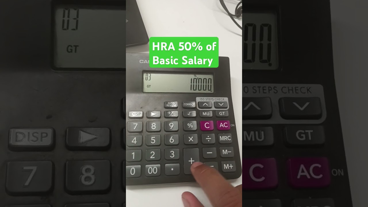 Gross Salary Basic and HRA HouseRent Allowance #salary #sip #incometax #mutualfunds #invest #payslip