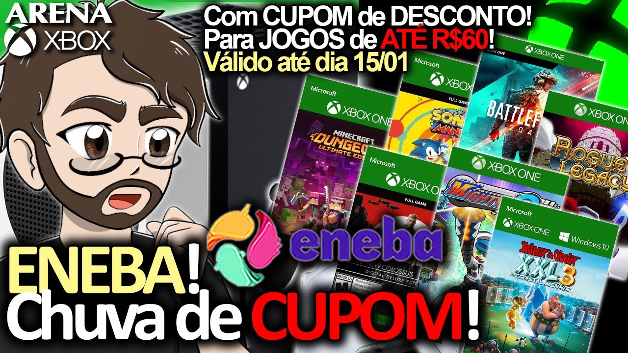 ENEBA! CHUVA DE CUPONS! Mais um CUPOM DE DESCONTO para JOGOS NO PRECINHO! | Arena Xbox