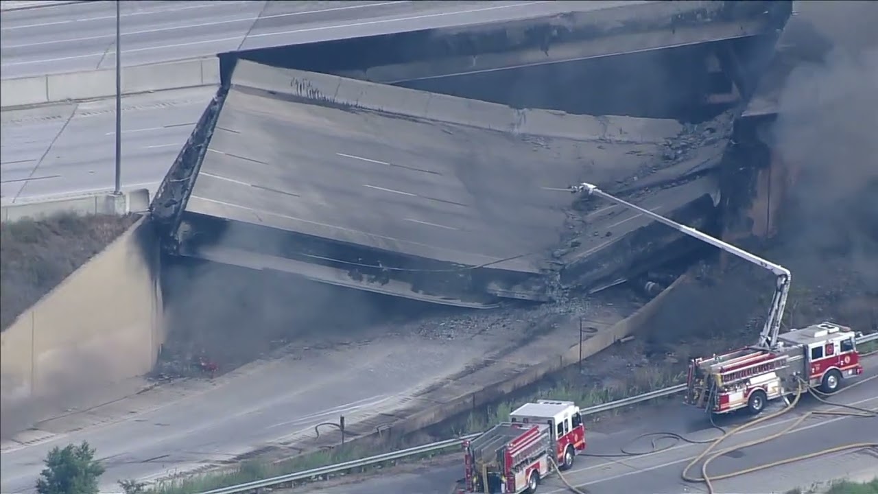 I-95 COLLAPSE: A tanker fire causes portion of I-95 to collapse in Philadelphia