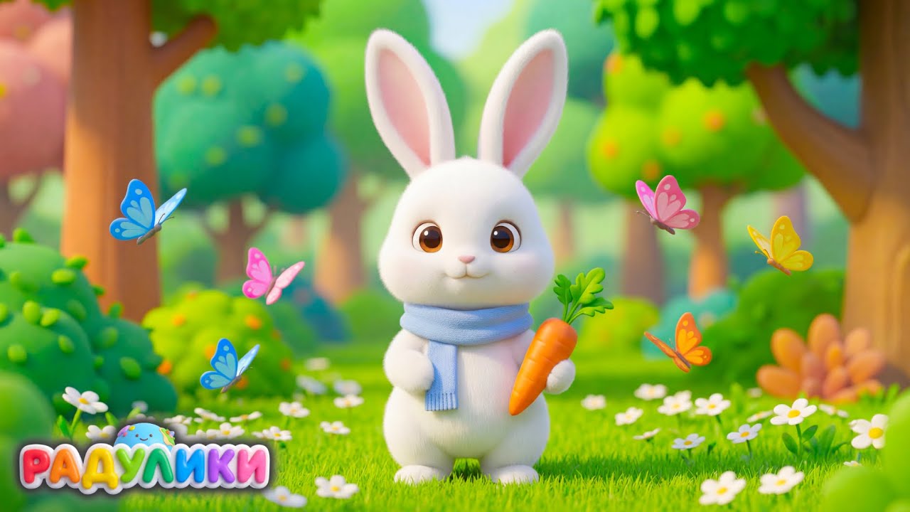 Зайчик длинноухий 🐰 Песенка мультик для детей | РАДУЛИКИ — Развивающие песни #4k #детскиепесни