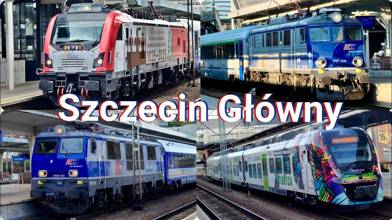 EU200-012 z IC Gałczyński, EN63H-012, Przemyślanin, Podhalanin, Rybak czyli Pociągi Szczecin Główny