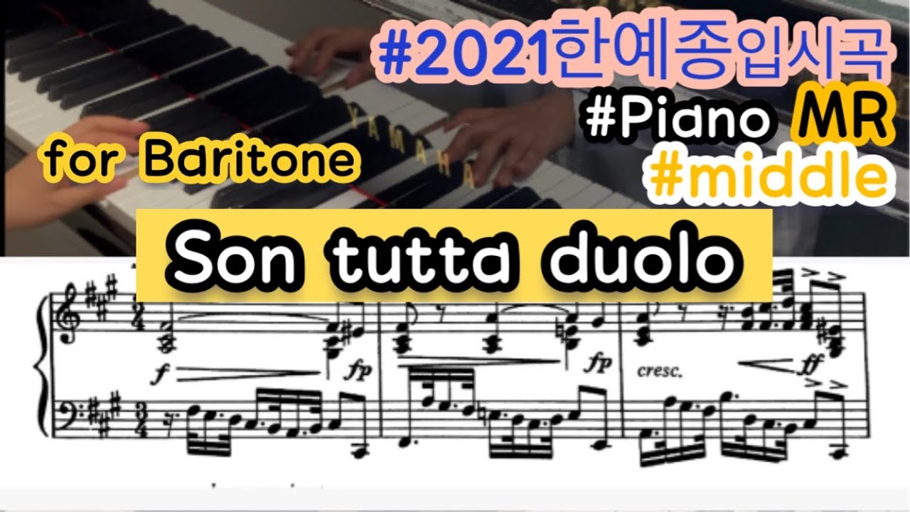 (middle key) Son tutta duolo f# minor Accompaniment (나는 괴로움에 찼네 반주)