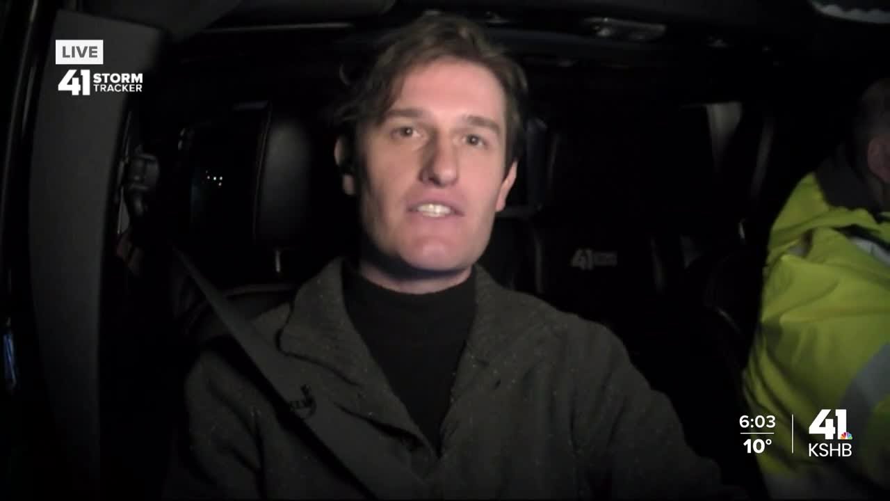 Grant Stephens checking out roads on the Missouri side of the stateline