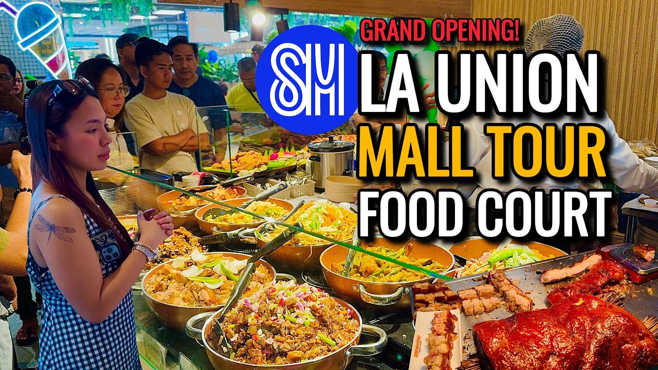 Philippines FOOD TOUR INSIDE The NEW SM LA UNION! Amazing Modern Food Hall in La Union!