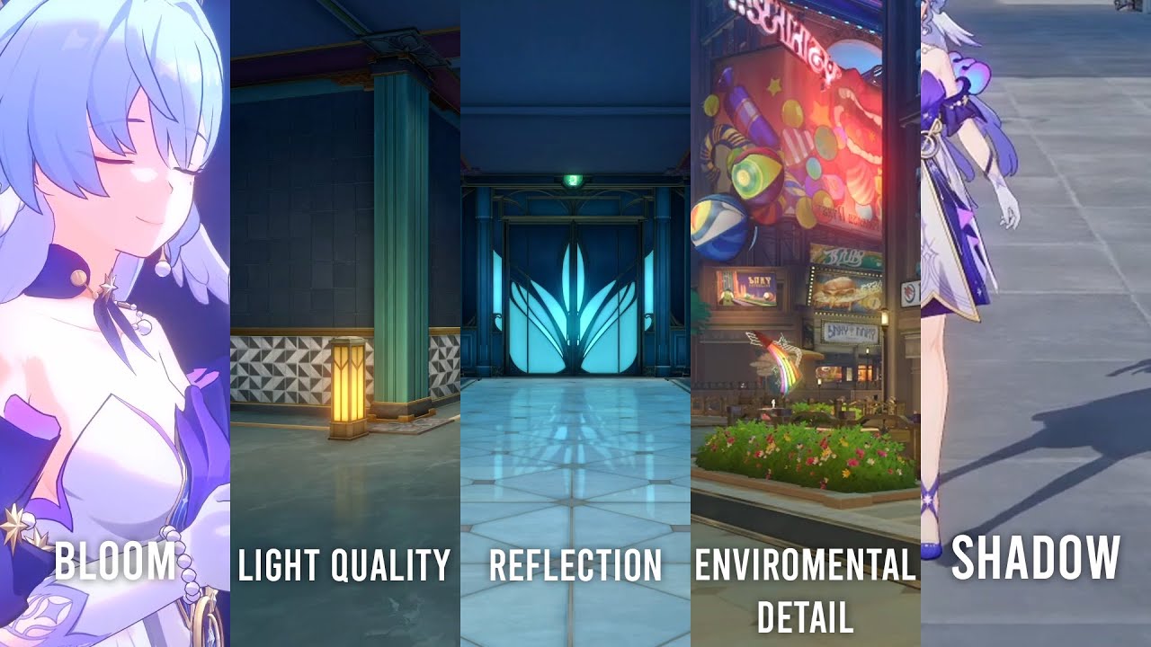 Honkai Star Rail 2.2 Graphics Settings Comparison Low - Ultra
