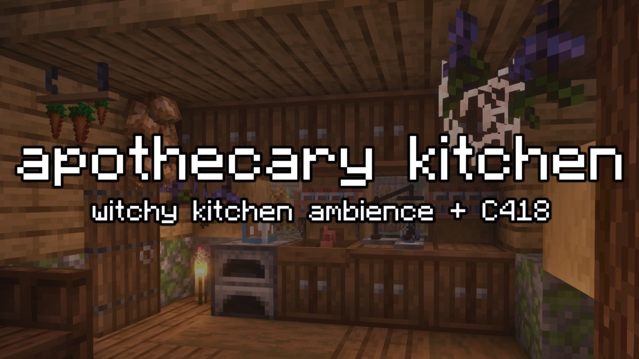 apothecary kitchen | witchy vibes, ambience with rain and C418 tunes to relax to