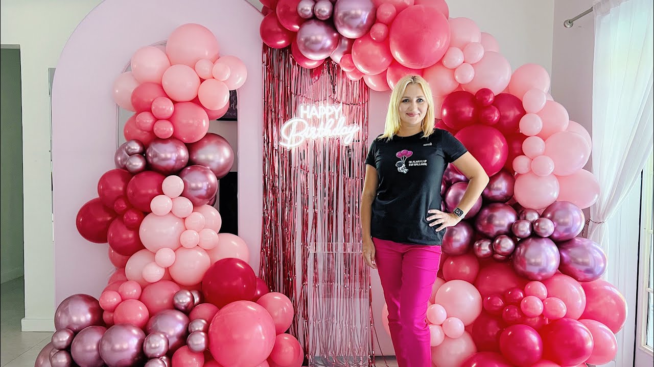 Girl's party Setup | Foil curtains with Open Arch backdrop