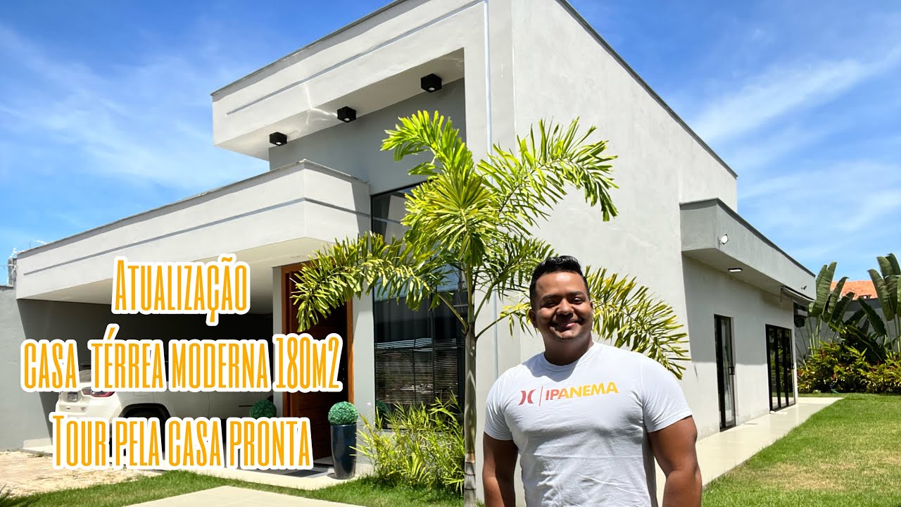 Atualização- Tour pela casa térrea pronta - Moderna com Cozinha Gourmet