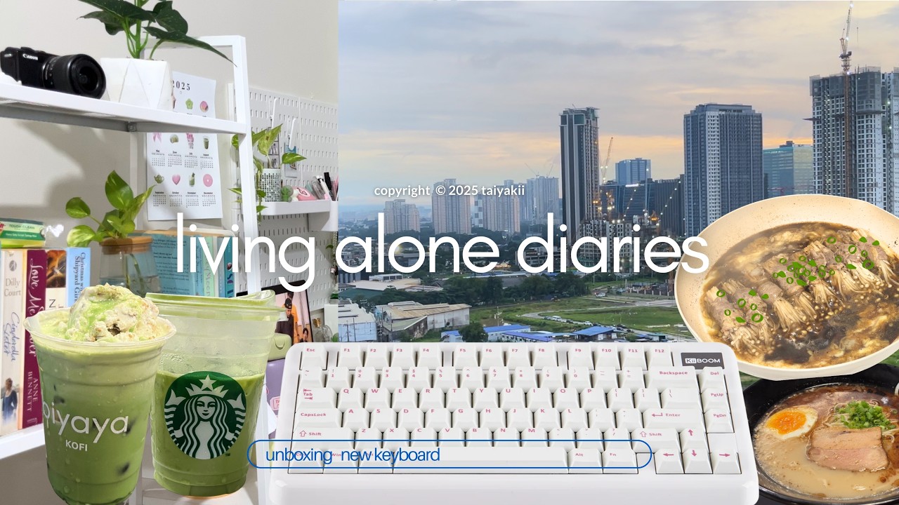living alone diaries 🍲 | unboxing new keyboard ⌨️ , cooking vlog, life lately 🍥