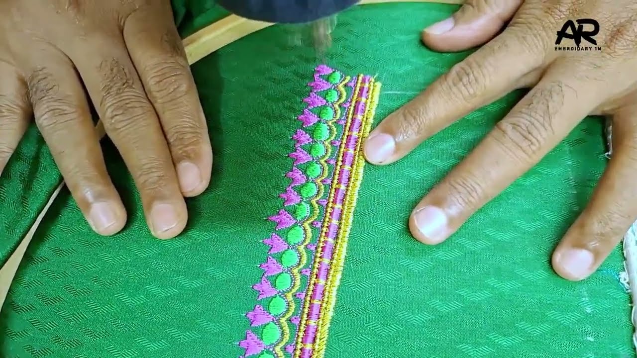 Multi colour embroidary work #embroidery #arembroidary1m 