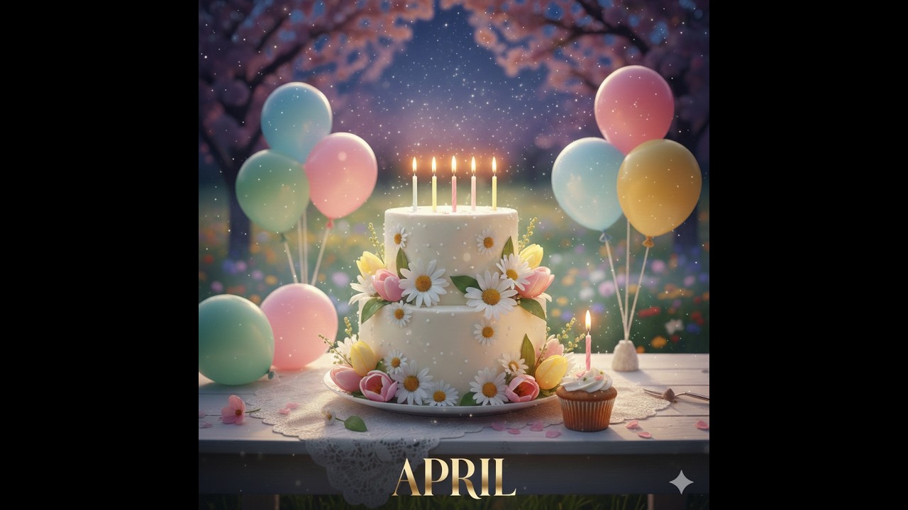أجمل تهنئة لمواليد شهر أبريل 🌼 | كل عام وأنتم ربيع الحياة! ✨ Happy Birthday April 2026