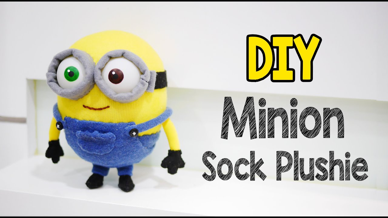 DIY Minion Bob Sock Plushie Tutorial (Free Pattern)