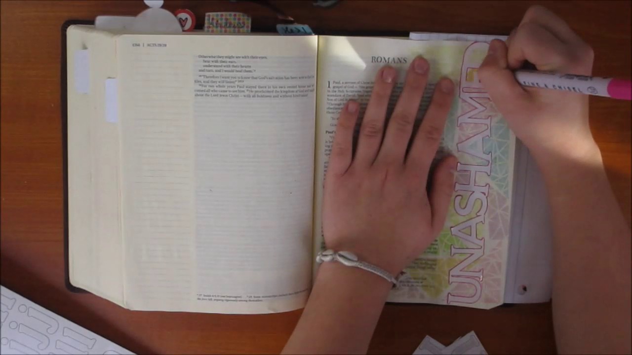 Romans 1:16;  A Journey Through Romans | Bible Journaling Time Lapse