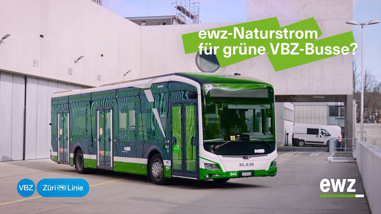 ewz-Naturstrom für grüne VBZ-Busse | ewz.energie
