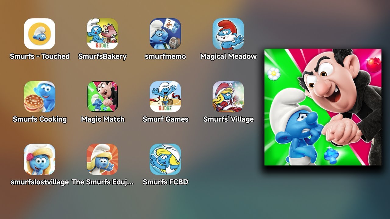 Smurfs Magic Match - Новое, последнее обновление APK - Обзор игрового процесса на Android