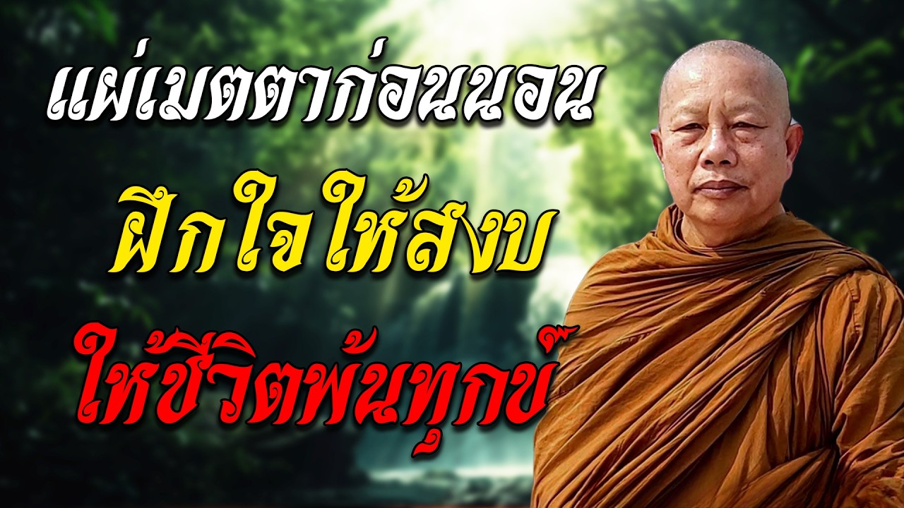 คืนนี้…ใจสงบ แผ่เมตตาก่อนนอน ฝึกใจให้สงบ ให้ชีวิตพ้นทุกข์ #ธรรมะก่อนนอน | #พุทธวจน 🙏🙏🙏