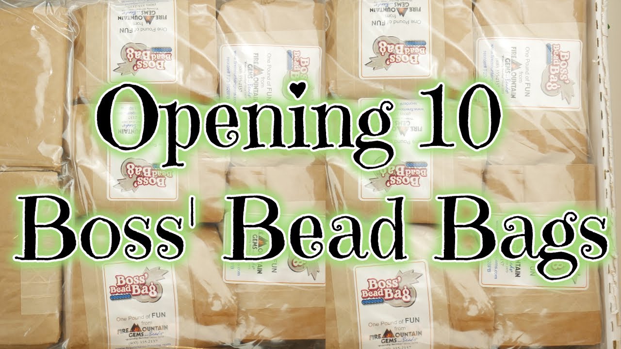 Opening 10 Boss’ Bead Bags | Fire Mountain Gems | Mystery / Blind bag of Beads, Charms, & More