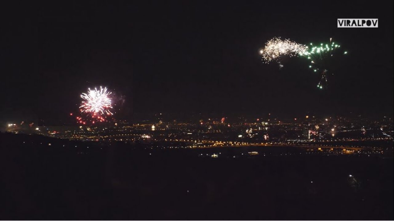 Vienna Fireworks 2021 -  New Year's Eve Fireworks - Silvester Feuerwerk Kahlenberg 2021