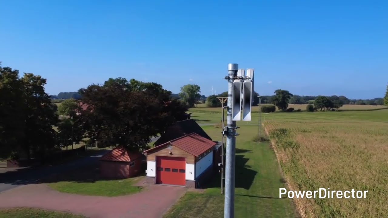 Sirenenprobe  Gemeinde Stolzenau in Hibben Telegrafia PAVIAN 600 mit dem Signal Feueralarm 