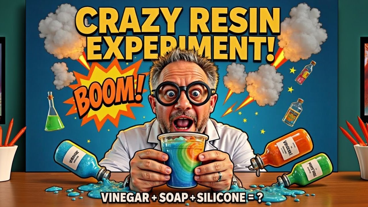 Crazy Resin Experiment with Vinegar, Dish Soap & Silicone Oil – Stunning Effects Revealed! 🤯