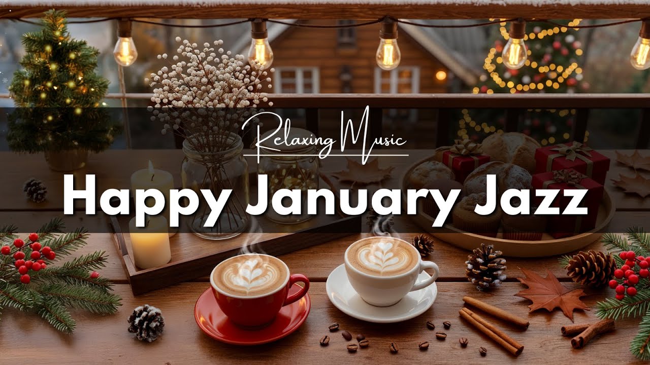 [Happy January Jazz] ☕🎄 Relaxing Winter Bossa Nova & Smooth Jazz Piano for Joyful Moods ☕