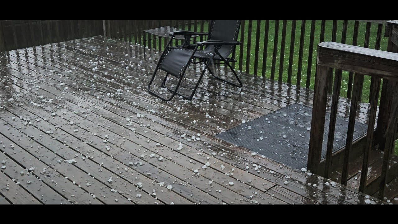 Destructive Severe Thunderstorm With Large & Spectacular Hail in Easton, Maryland - May 16th, 2025