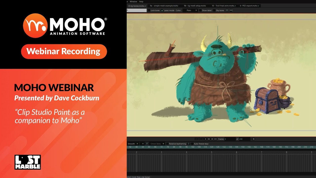 Webinar – Clip Studio Paint as a companion to Moho with Dave Cockburn