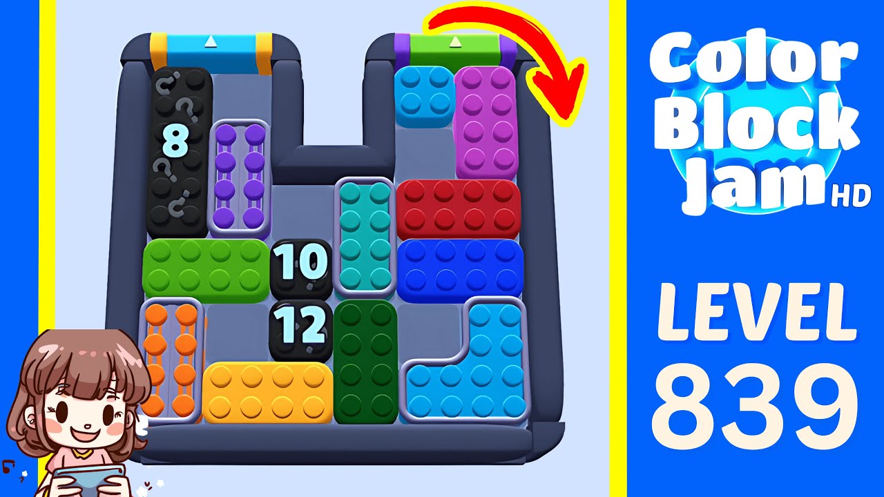 Color Block Jam Level 839 Solution Walkthrough