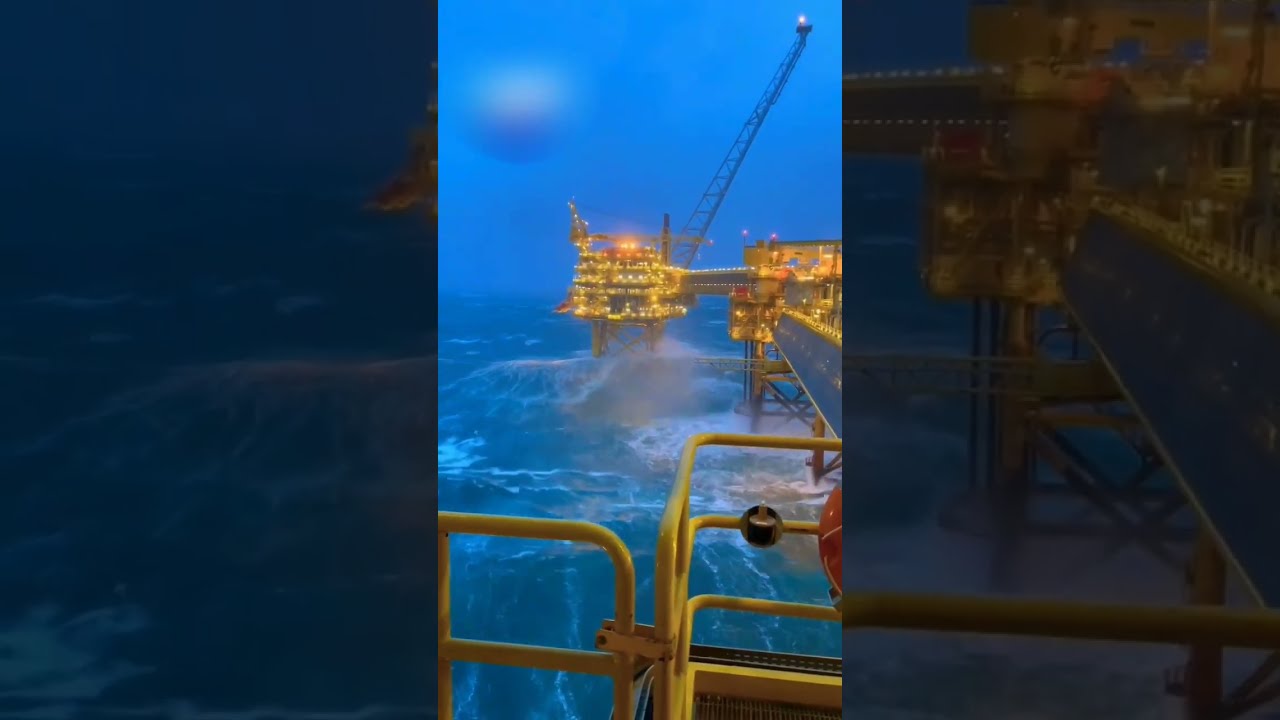 How were giants oil rigs are constructed in ocean #shorts