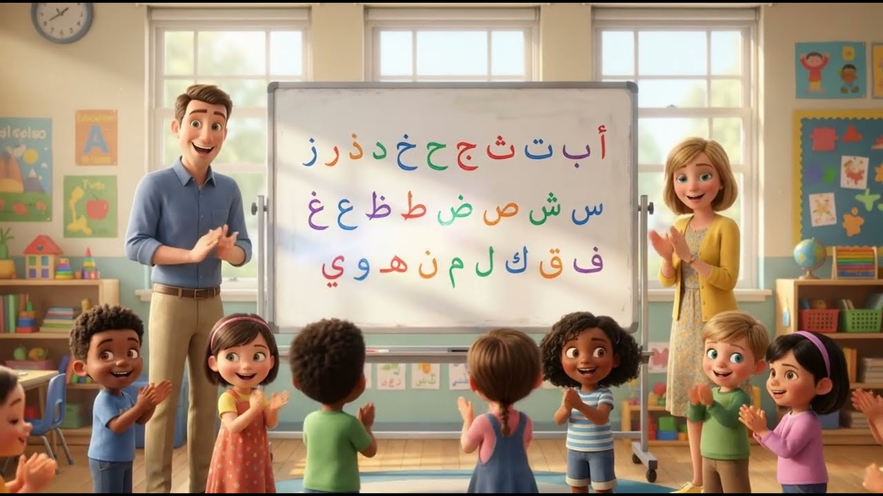 تعليم حروف الهجاء العربية للأطفال | أنشودة الحروف كاملة بالحركات 🎵 الجزء الأخير 👶📚