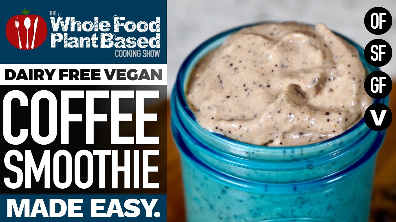 DAIRY FREE VEGAN COFFEE SMOOTHIE » Refined sugar free, plant based, easy to make!