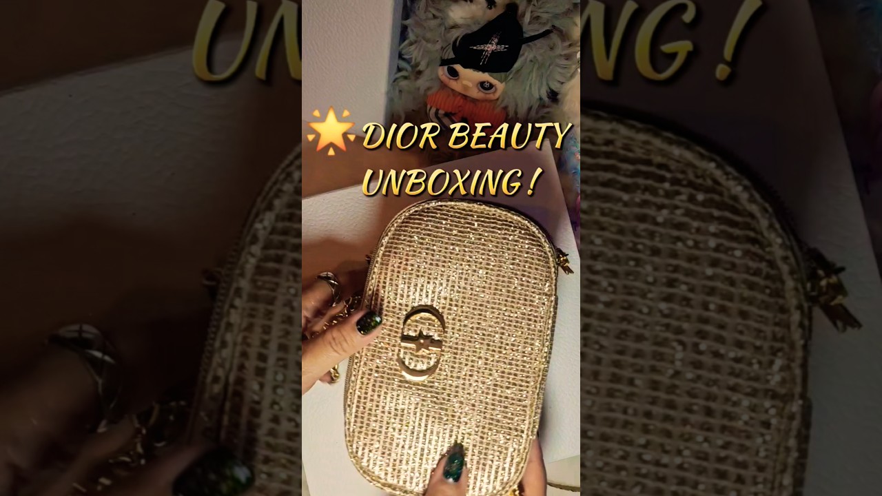 DIOR Holiday 2025 Gift Set Unboxing✨ Limited Edition. Gold 🌟 Makeup Pouch DIY into a Crossbody Bag!!