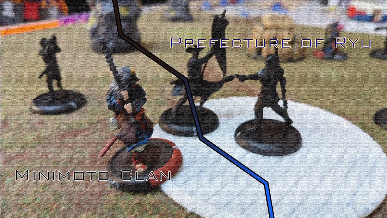 Bushido Risen Sun Battle Report 01 - Minimoto Clan VS Prefecture of Ryu (100rice)