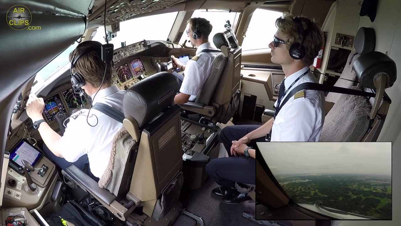 Lufthansa Cargo Boeing 777F Tokyo Narita Cockpit Landing with Rik, Seb and Ben!!! [AirClips]
