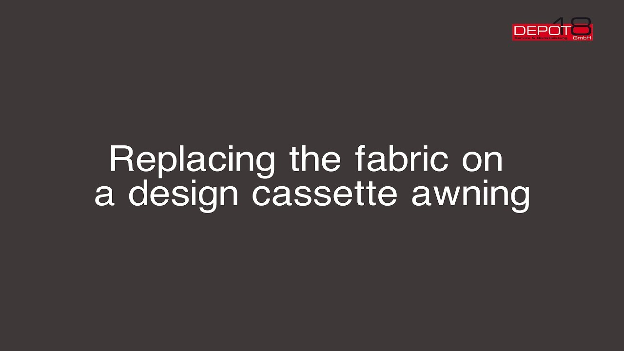 Replacing the fabric on a design cassette awning