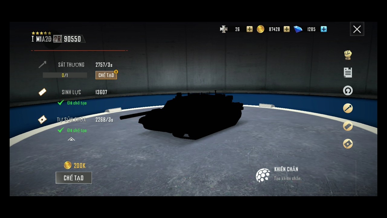 Tank Firing:Ngày này đã đến acc phụ chính thức có xe tank 5⭐#tank # MIA 2D#youtube
