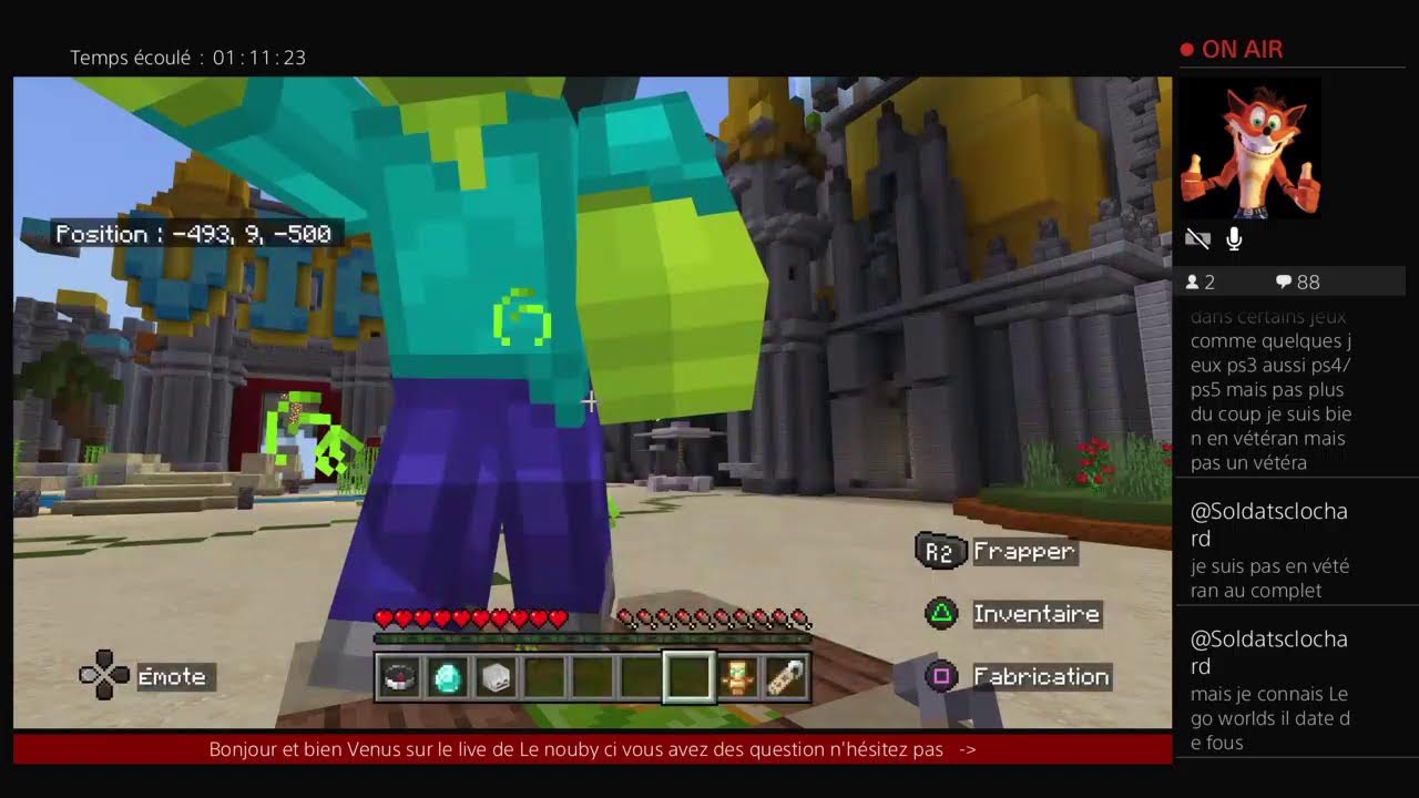 Live Minecraft (PS4) On discute